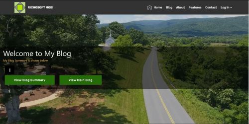 Mobirise V4 ENGLISH Blog PROFESSIONAL System Template for v4.11.4 or later from RichoSoft Squared