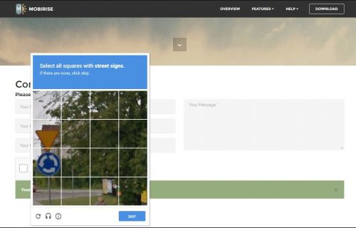 Mobirise Auth SMTP Contact Form with reCaptcha2 for v3.08 or later from RichoSoft Squared