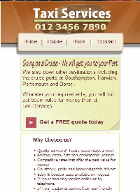 Taxi Services for X6 Mobile (For Serif WebPlus X6